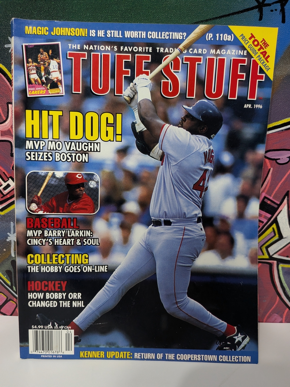 April 1996 ⚾ Mo Vaughn, Boston Red Sox – Tuff Stuff Magazine VINTAGE 1990s MLB